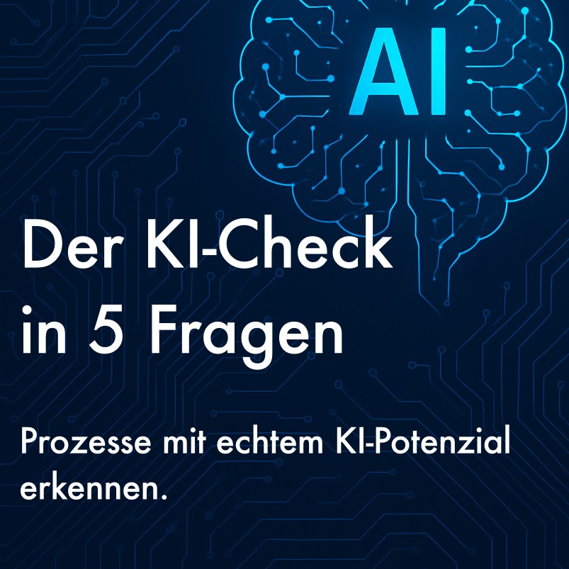 Titelseite: Hand aufs Herz: Wer von euch weiß wirklich, wo der Einsatz von KI den größten Mehrwert schafft – also Prozesse spürbar verbessert, Kosten senkt, Durchlaufzeiten verkürzt oder die Qualität steigert?