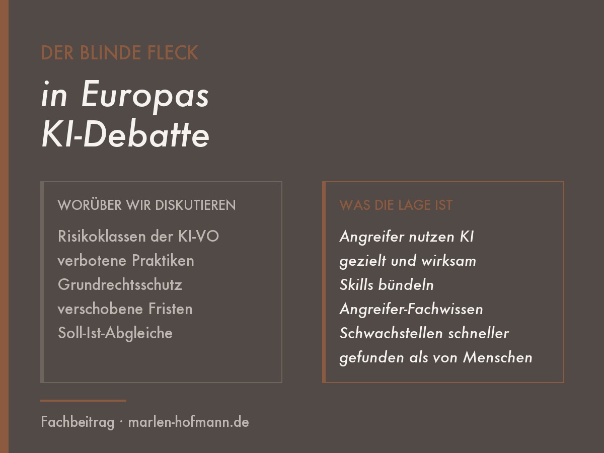 Der blinde Fleck in Europas KI-Debatte