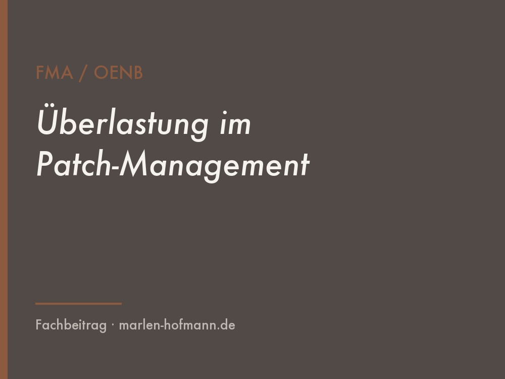 Jahrelange Überlastung im Schwachstellen- und Patch-Management