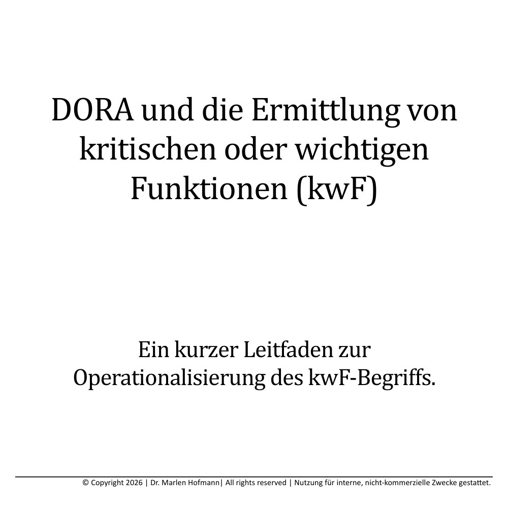 Vorschau: Ermittlung kritischer oder wichtiger Funktionen