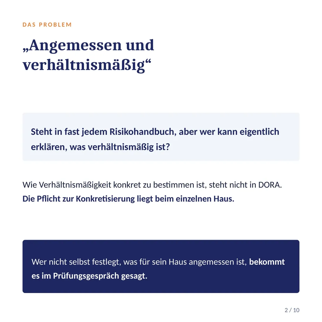 Das Problem: „Angemessen und verhältnismäßig"